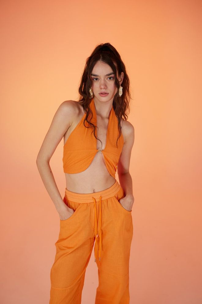 Holly Lolly Top Court Accessoire Orange Vêtements en gros Élégant