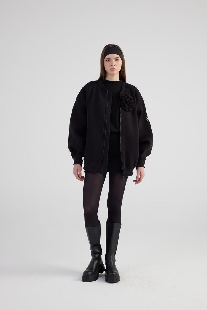 Holly Lolly Blouson Bomber Alexa Noir Vêtements en gros Décontracté