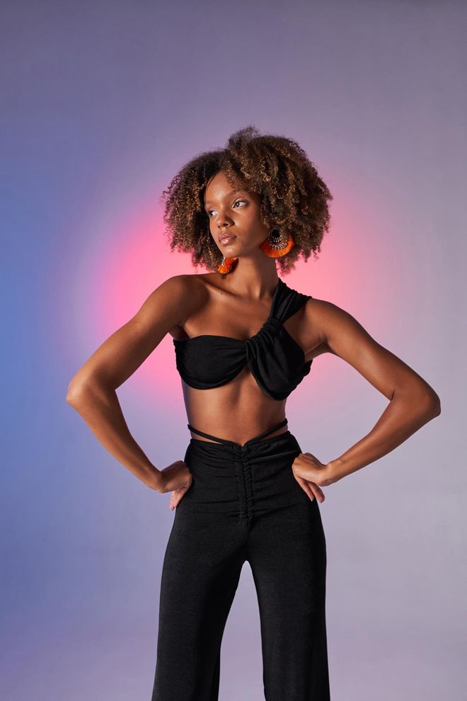 Holly Lolly Beatrice Crop Black Wholesale Clothing Spring