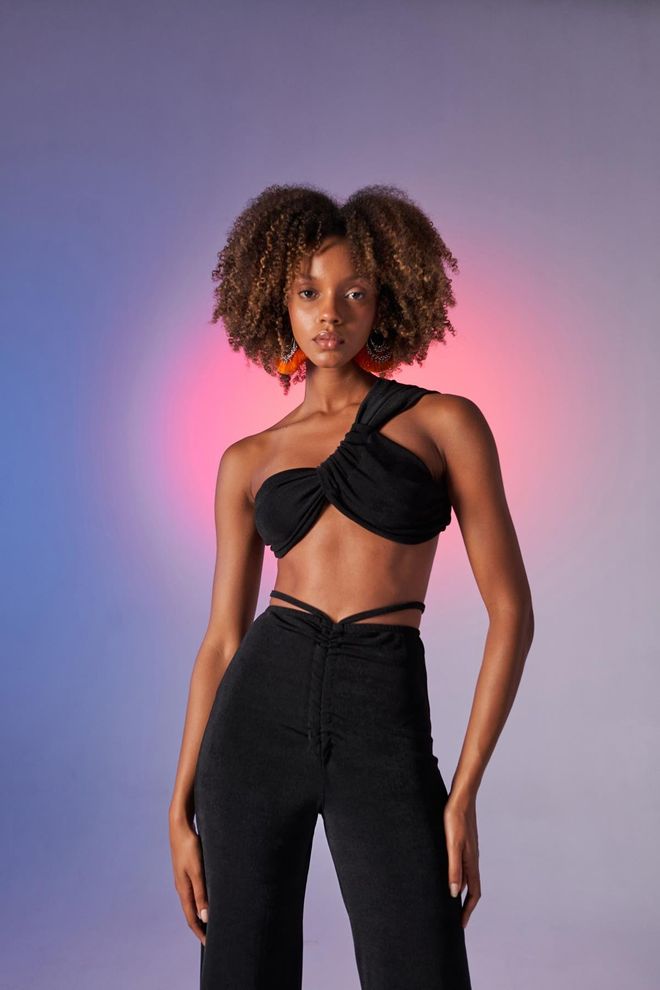 Holly Lolly Beatrice Crop Black Wholesale Clothing No Fabric