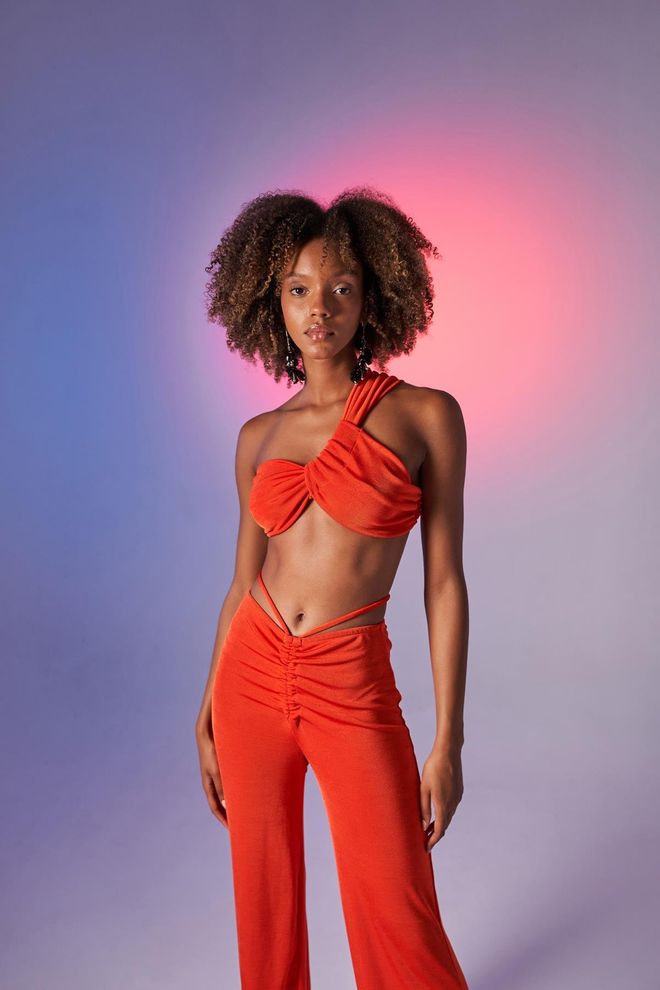 Holly Lolly Beatrice Crop Orange Wholesale Clothing No Fabric