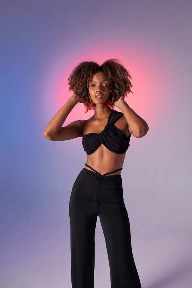 Holly Lolly Beatrice Crop Black Wholesale Clothing Sexy