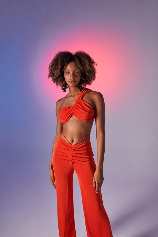 Holly Lolly Beatrice Crop Orange Wholesale Clothing 4