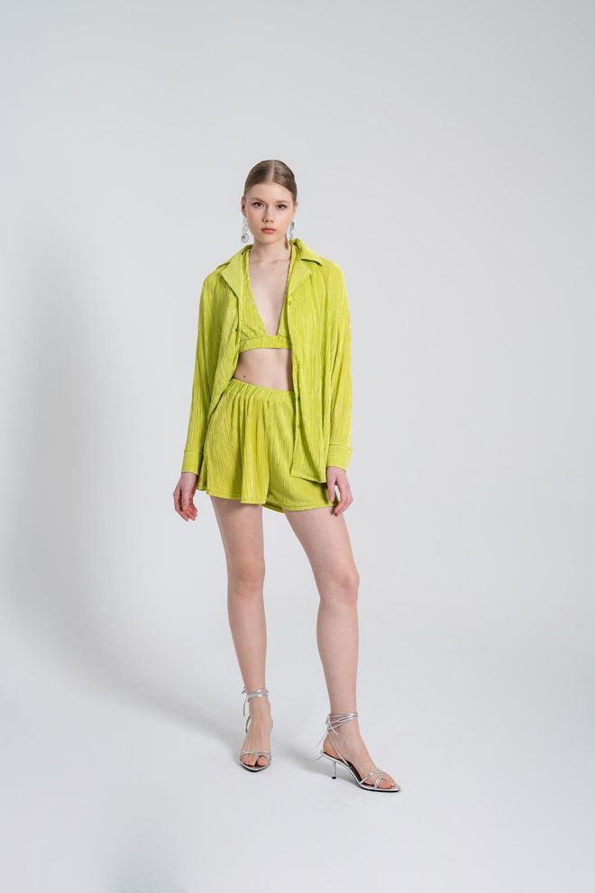 Holly Lolly Comfy Shorts Green Wholesale Clothing Birthday