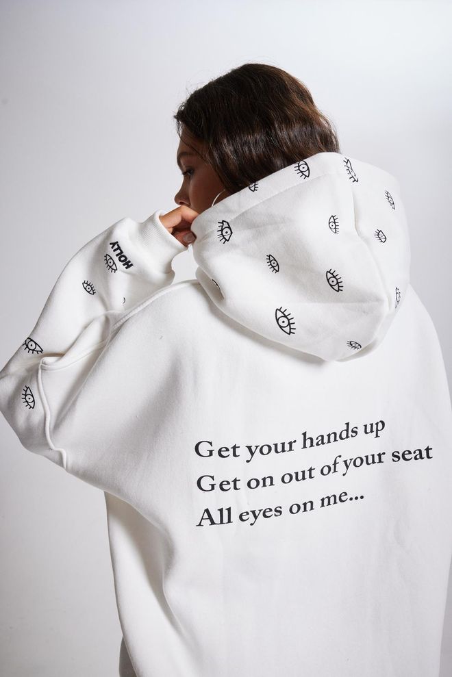 Holly Lolly Eye Sweatshirt White Wholesale Clothing No Fabric