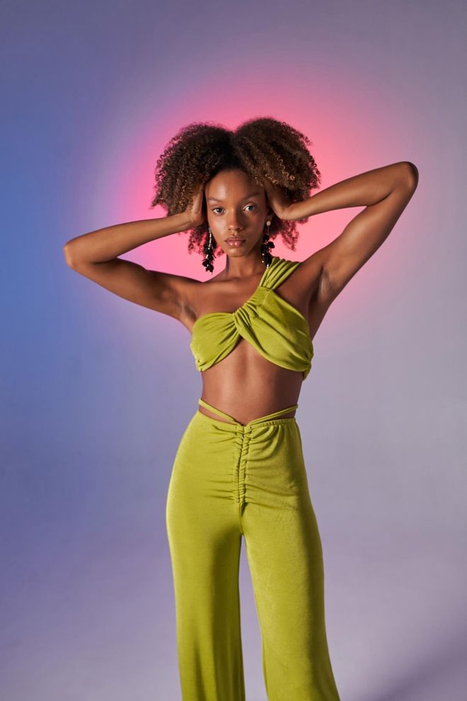 Holly Lolly Beatrice Crop Green Wholesale Clothing Sexy