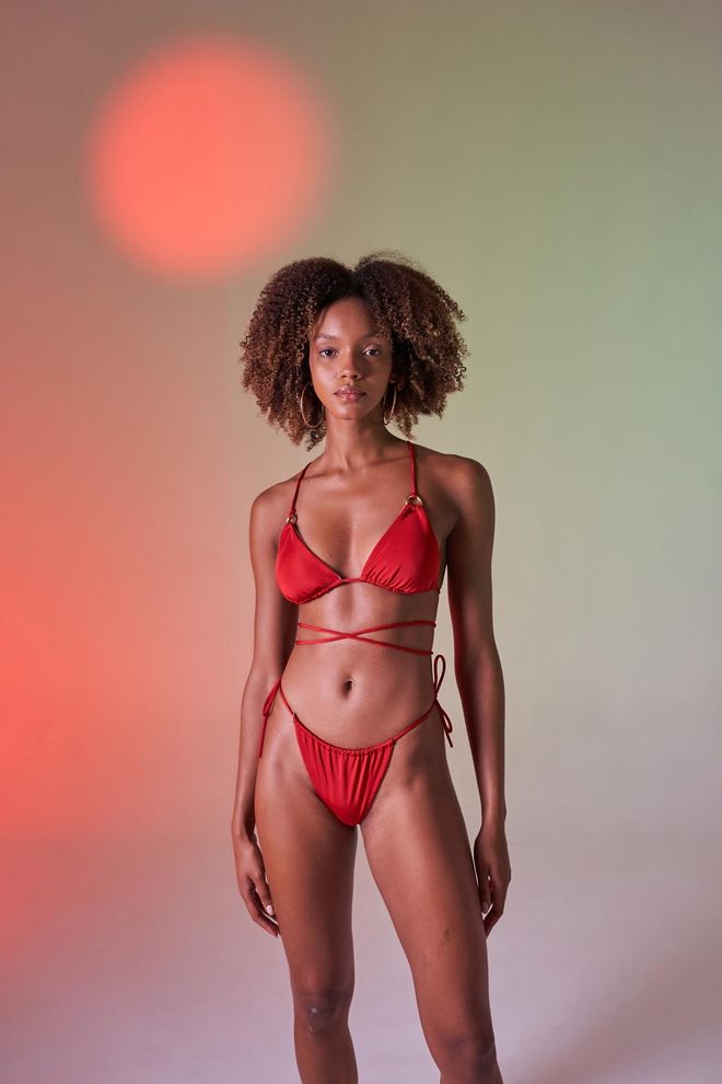 Holly Lolly Delphi Bikini Bottom Red Wholesale Clothing 1