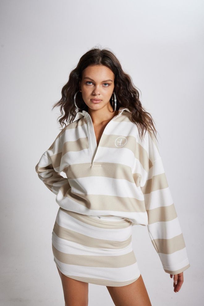 Holly Lolly Fortune Sweatshirt Beige Wholesale Clothing Dating