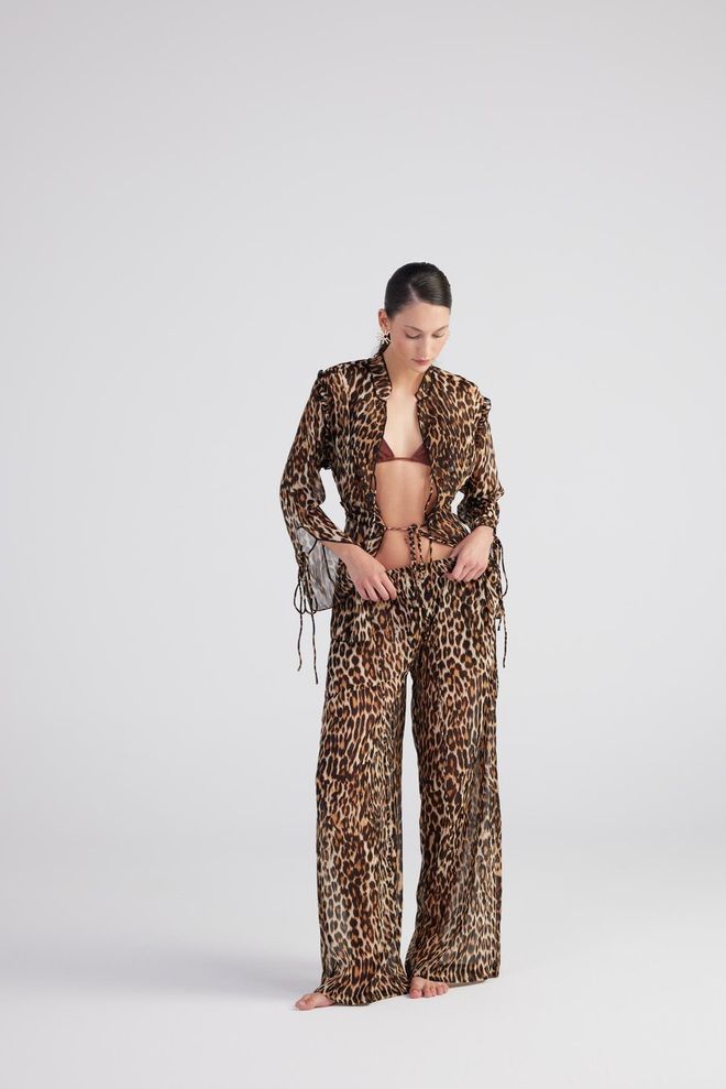 Holly Lolly Pantalon Savage Marron Vêtements en gros Décontracté