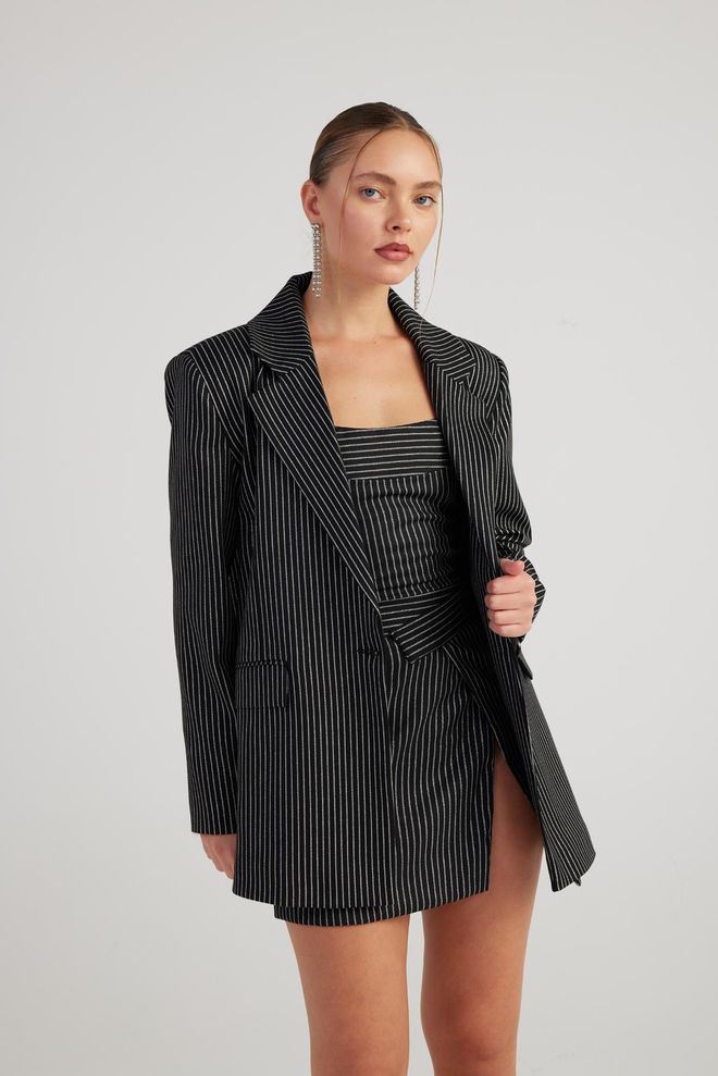Holly Lolly Μπουφάν Eden Blazer Μαύρο Χονδρικό εμπόριο ενδυμάτων Casual