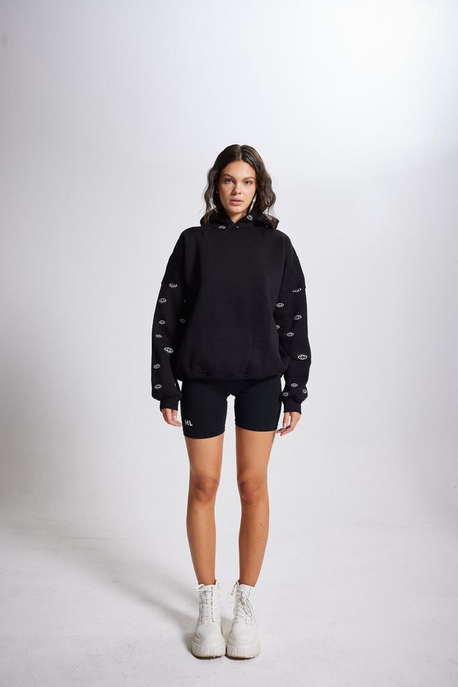 Holly Lolly Eye Sweatshirt Black Wholesale Clothing Winter