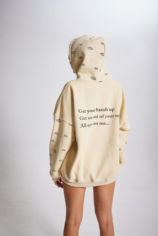 Holly Lolly Eye Sweatshirt Beige Wholesale Clothing Casual