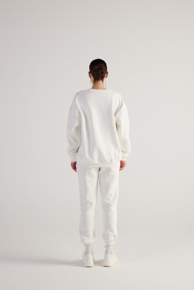 Holly Lolly Fine Sweatpants Ecru Wholesale Clothing Sport