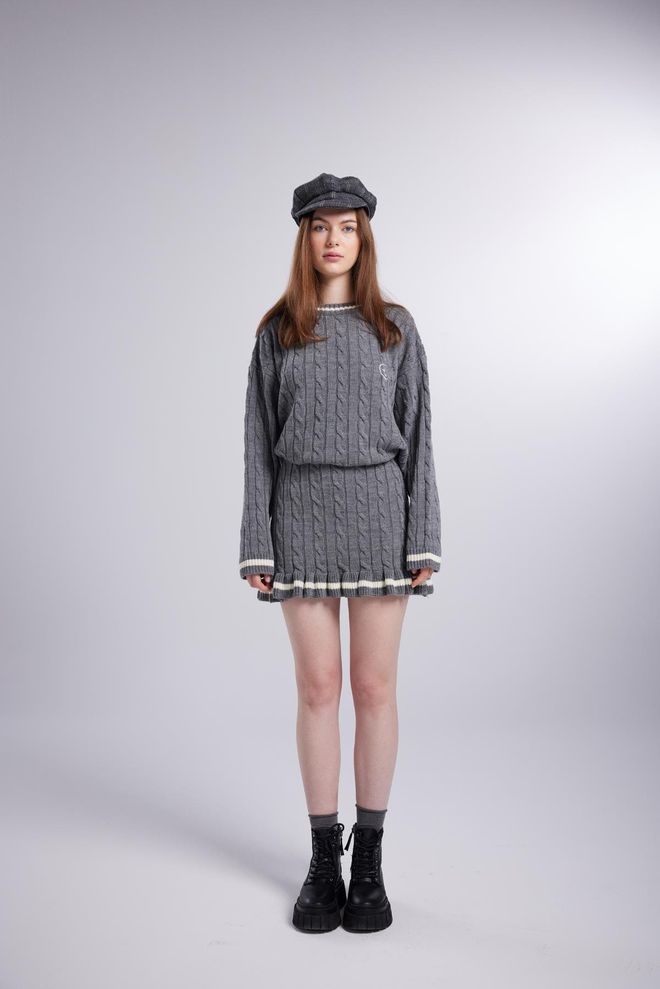 Holly Lolly Харолд Книтвеар Сукња Сива Велепродаја одеће Неформалан