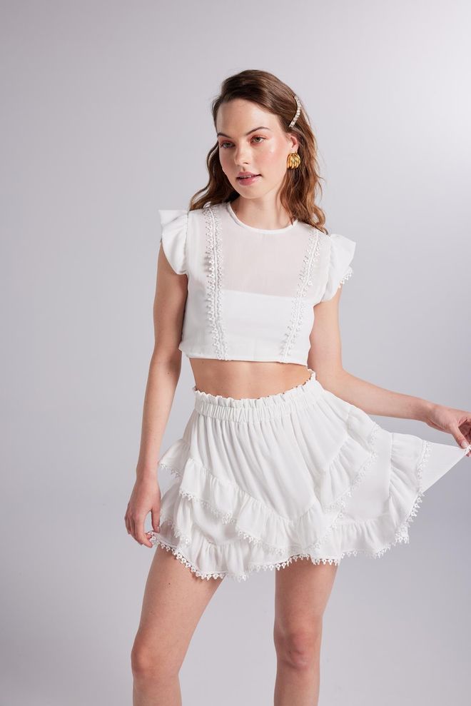 Holly Lolly Camicetta Pixie Bianca Abbigliamento all'ingrosso Casuale