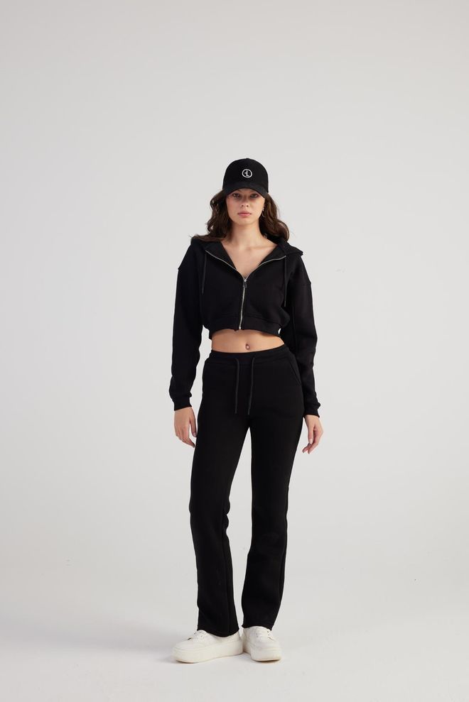 Holly Lolly Mixed Sweatpants Black Wholesale Clothing No Fabric