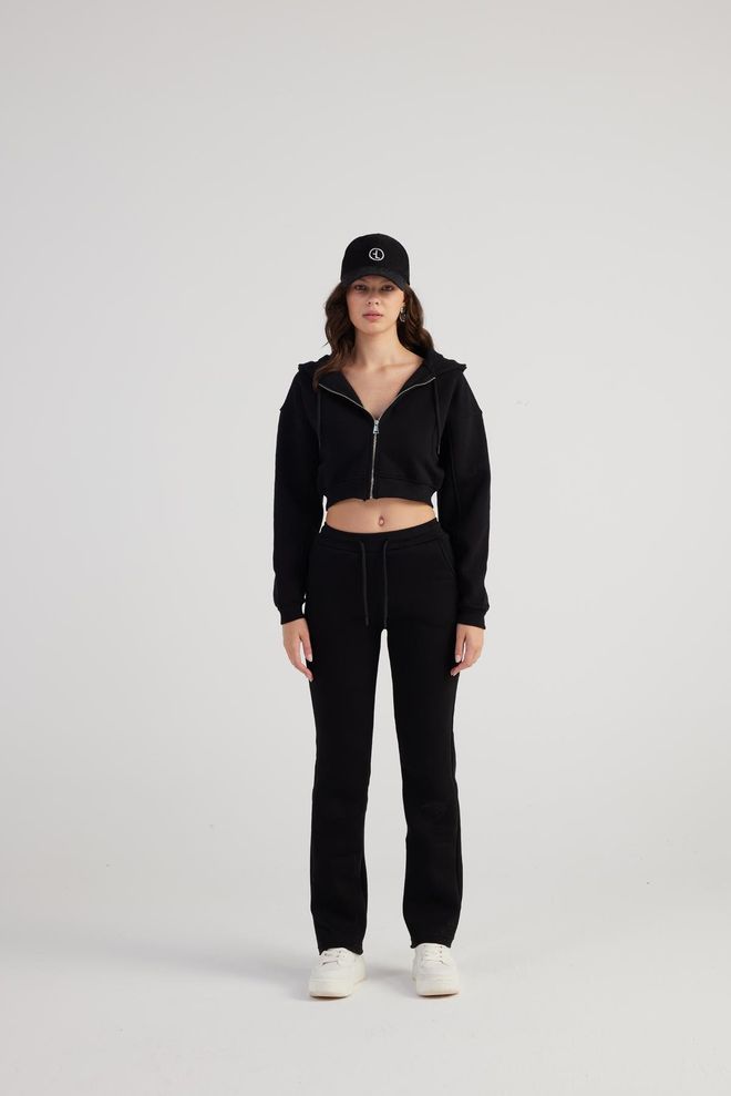 Holly Lolly Mixed Sweatpants Black Wholesale Clothing Lounge