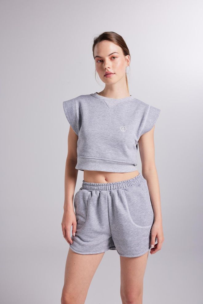 Holly Lolly Rhode Shorts Grey Wholesale Clothing No Fabric