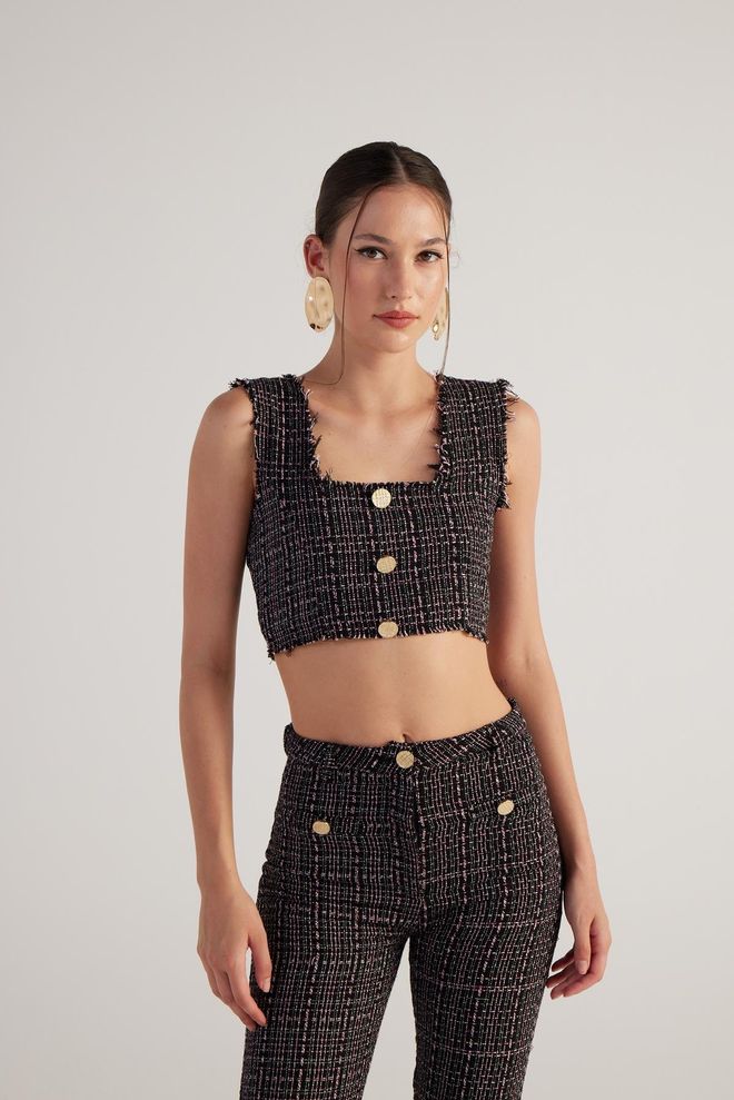 Holly Lolly Tweed Bustier Black Χονδρικό εμπόριο ενδυμάτων Casual