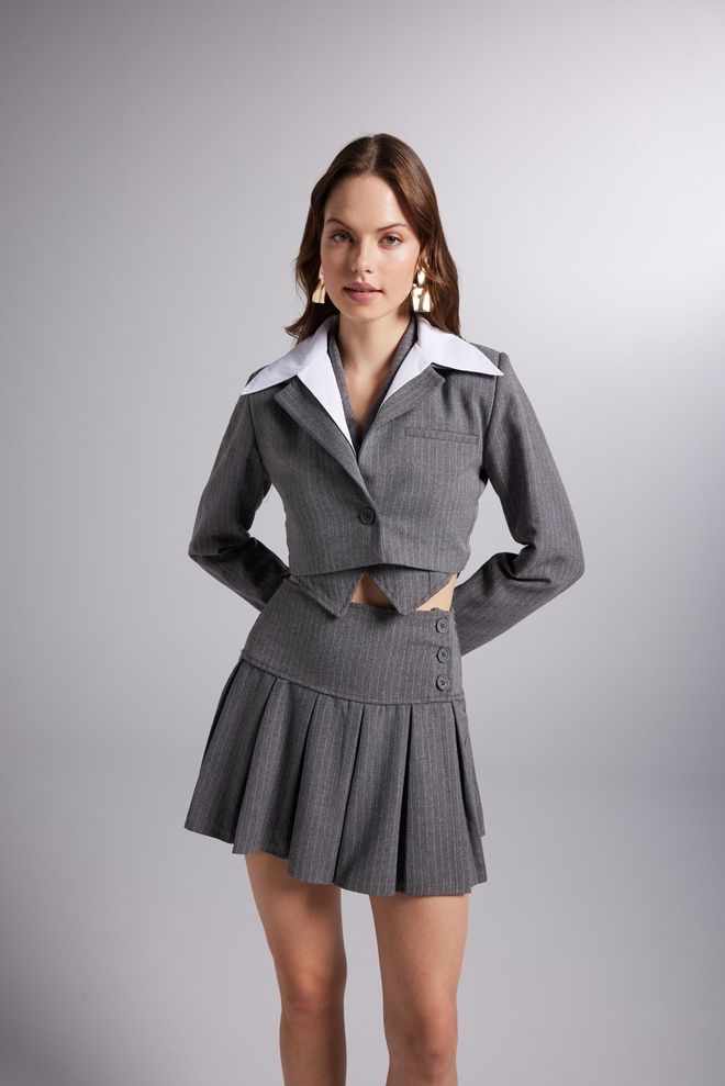 Holly Lolly Kira Jacket Gray Wholesale Clothing Formal