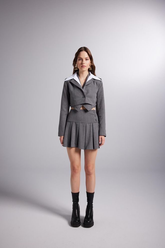 Holly Lolly Kira Jacket Grey Veľkoobchod s oblečením Žiadna látka