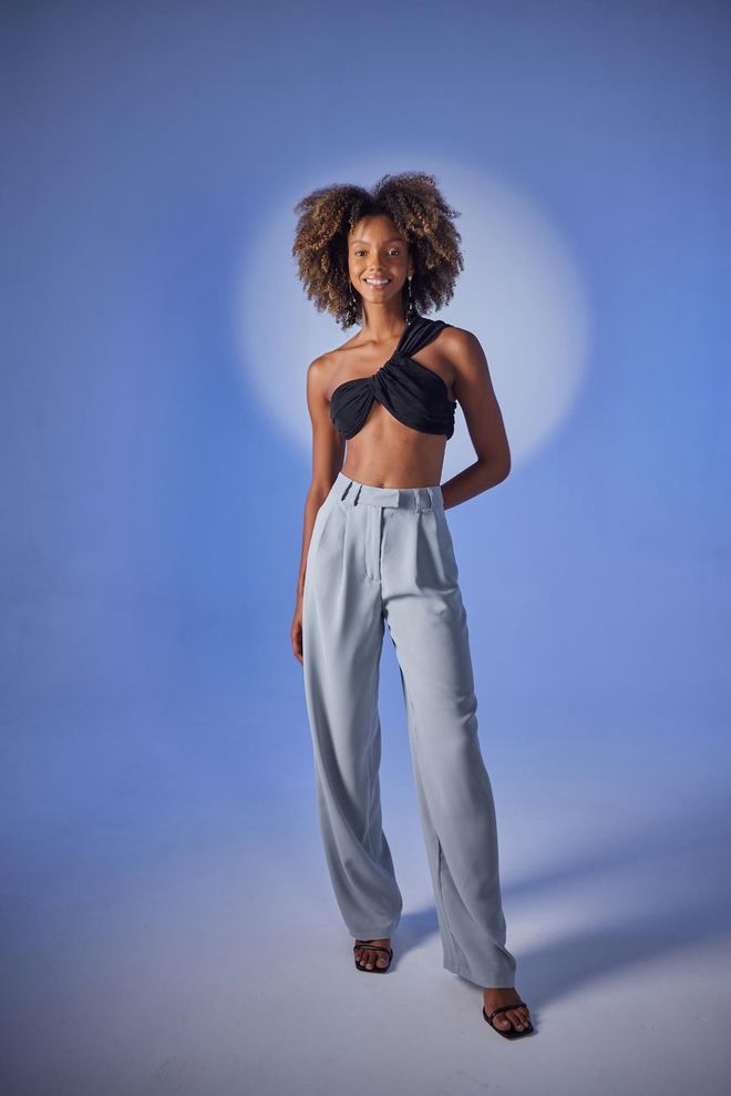 Holly Lolly Pantalon Palasia Gris Vêtements en gros Décontracté