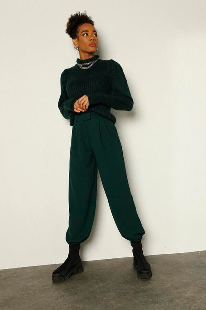 Holly Lolly Pantalon Palasia Vert Clair Vêtements en gros Décontracté