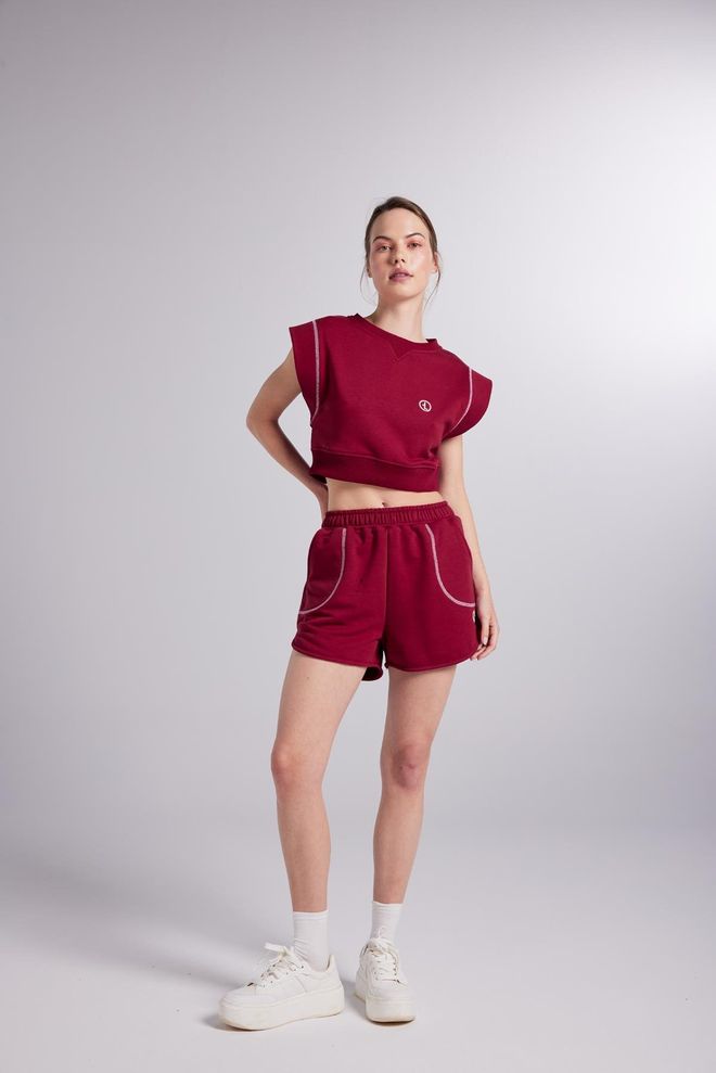 Holly Lolly Rhode Shorts Claret Red Wholesale Clothing 4
