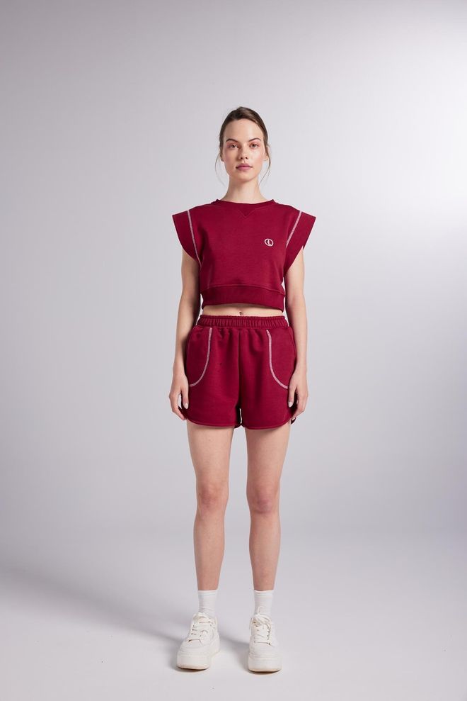 Holly Lolly Rhode Shorts Claret Red Wholesale Clothing No Fabric