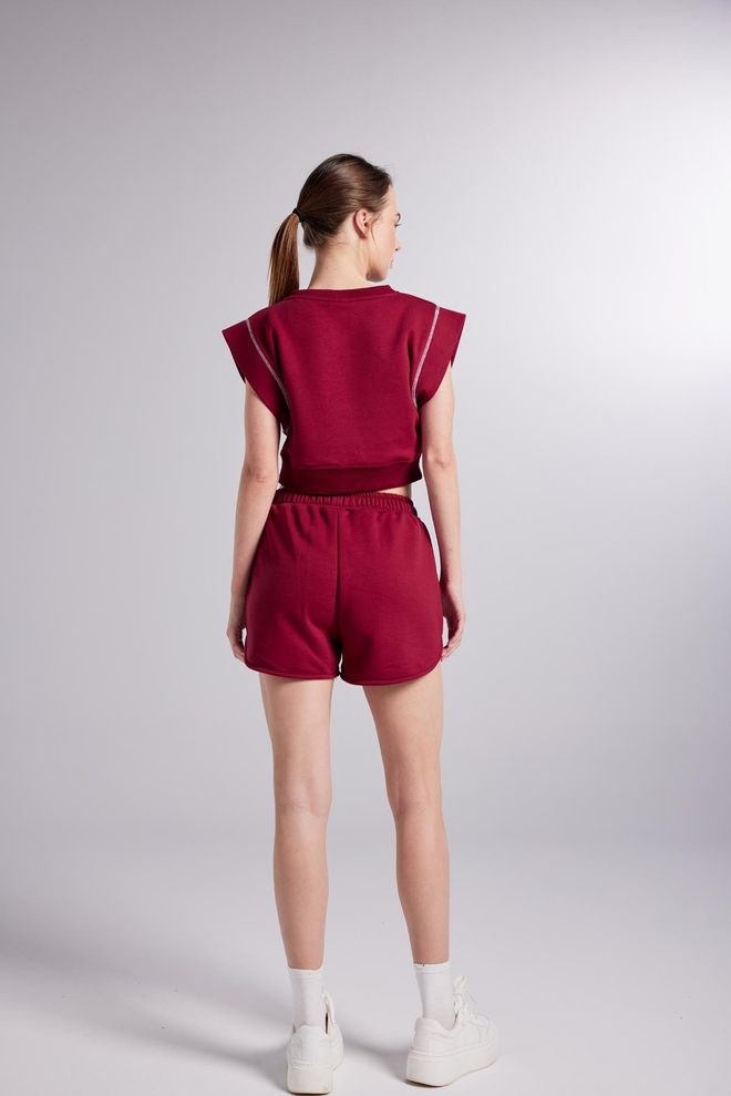 Holly Lolly Rhode Shorts Claret Red Wholesale Clothing 5