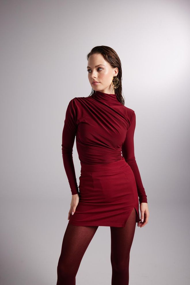 Holly Lolly Panky Skirt Claret Red Wholesale Clothing Birthday