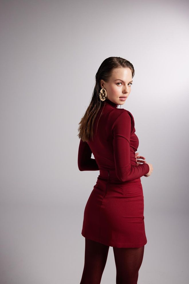 Holly Lolly Panky Skirt Claret Red Wholesale Clothing 4