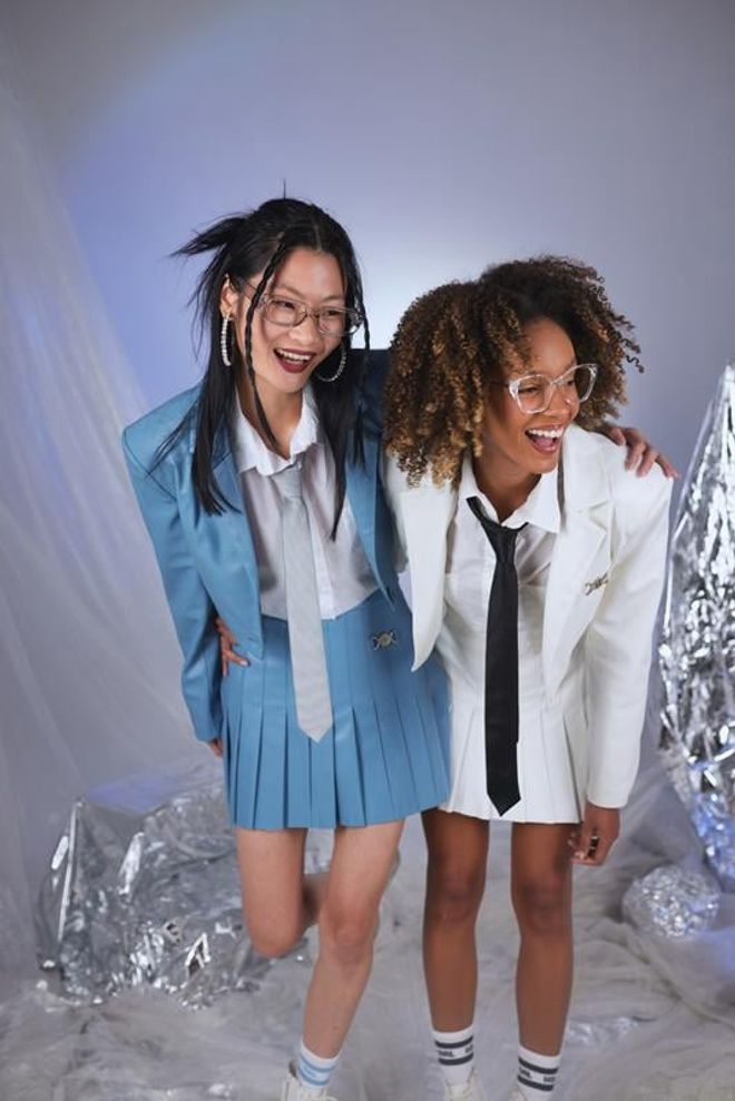 Holly Lolly Fusta De Piele De Colegiu Albastru Îmbrăcăminte cu ridicata Preppy