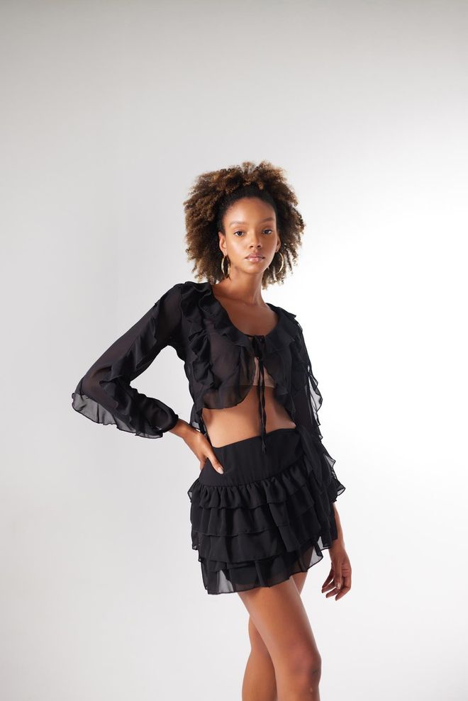 Holly Lolly Jupe Elsa Noir Vêtements en gros Décontracté