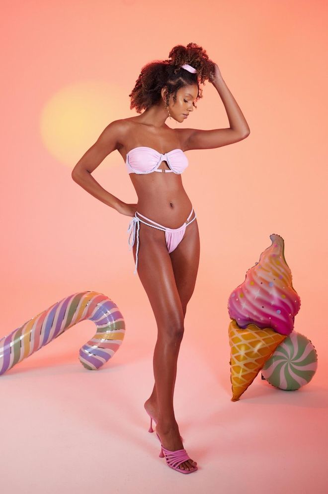 Holly Lolly Bikini Bottom Pink Wholesale Clothing Spring