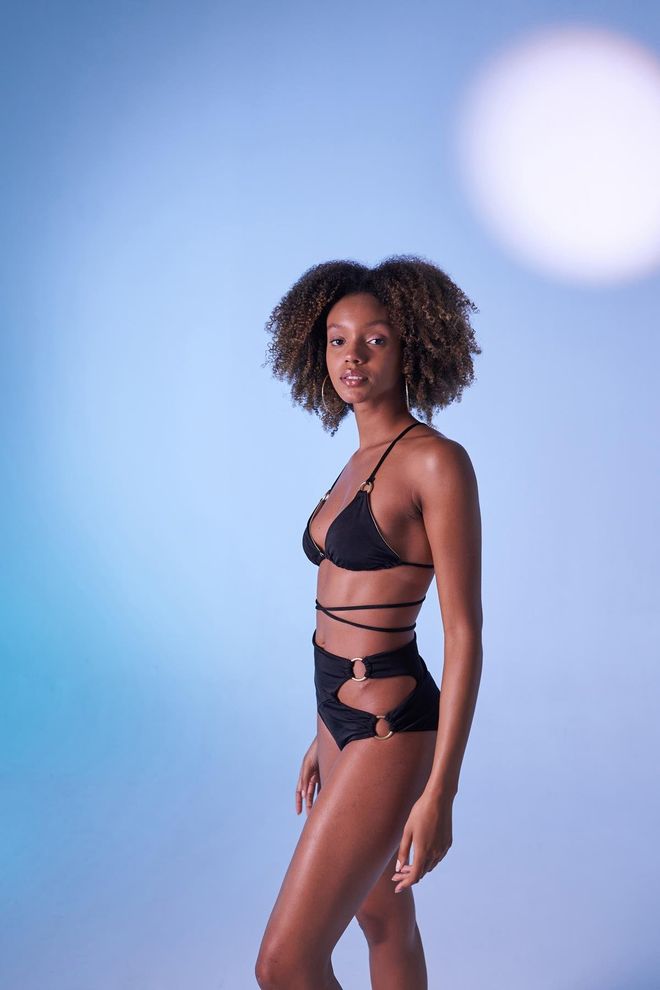 Holly Lolly Yüksek Bel Bikini Altı Siyah Toptan Giyim 0