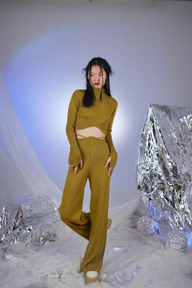 Holly Lolly Feels Trousers Green Wholesale Clothing Dating