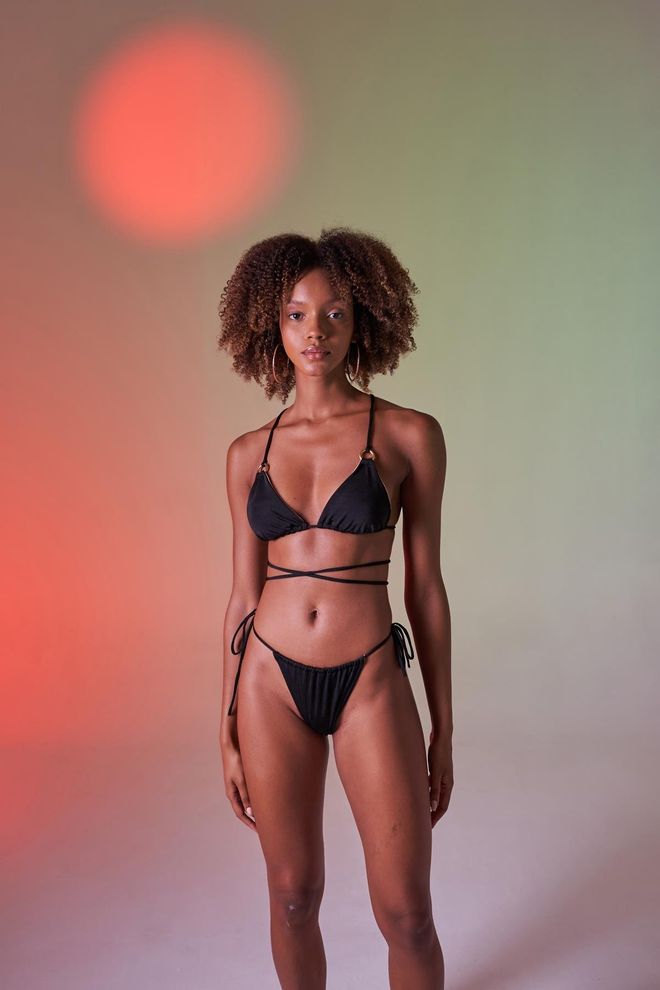 Holly Lolly Bikini Top Black Wholesale Clothing 4