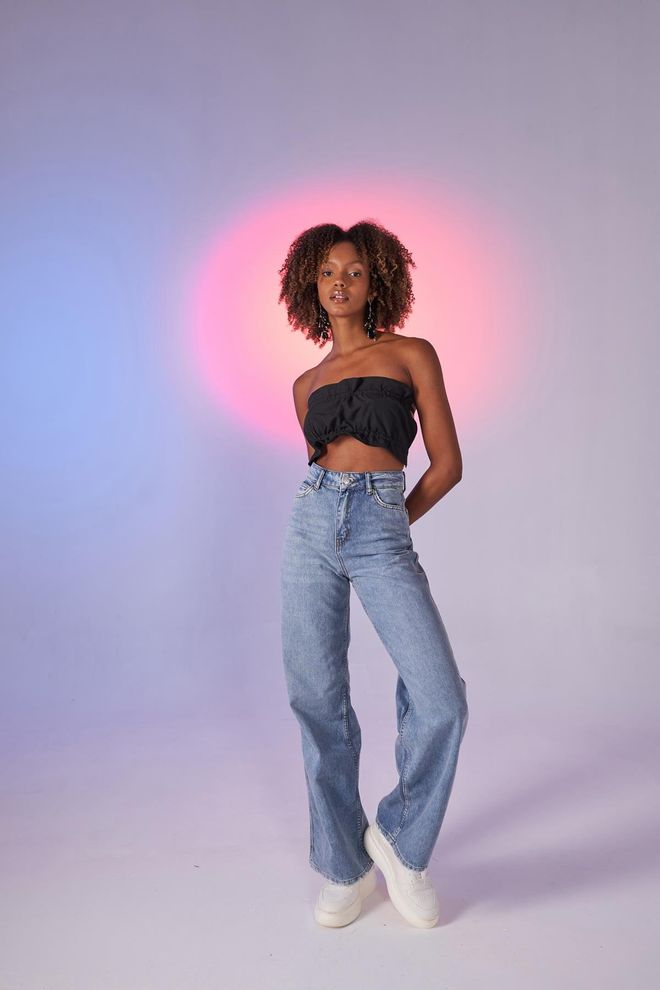 Holly Lolly Pantalon En Jean Bleu Vêtements en gros Décontracté