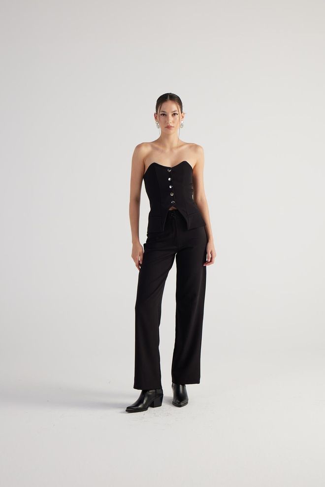 Holly Lolly Pantalon Nia Noir Vêtements en gros Formel