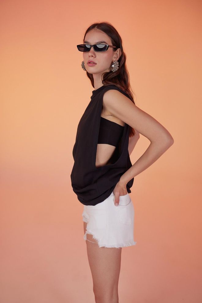 Holly Lolly T shirt Noir Surdimensionné De L'armée Vêtements en gros Décontracté