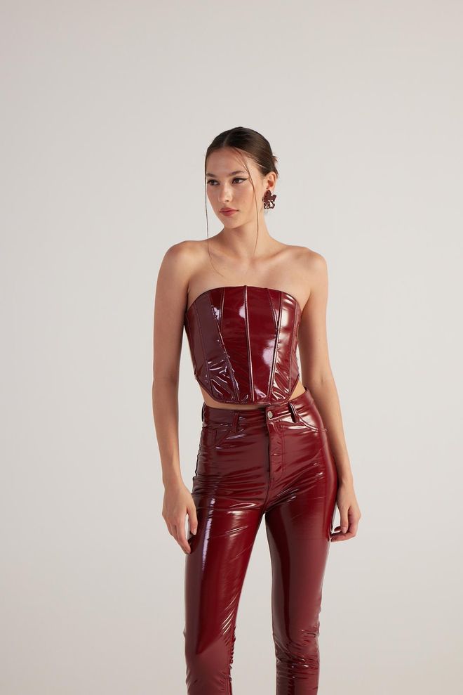 Holly Lolly Bria Bustier Claret Red Wholesale Clothing Sexy