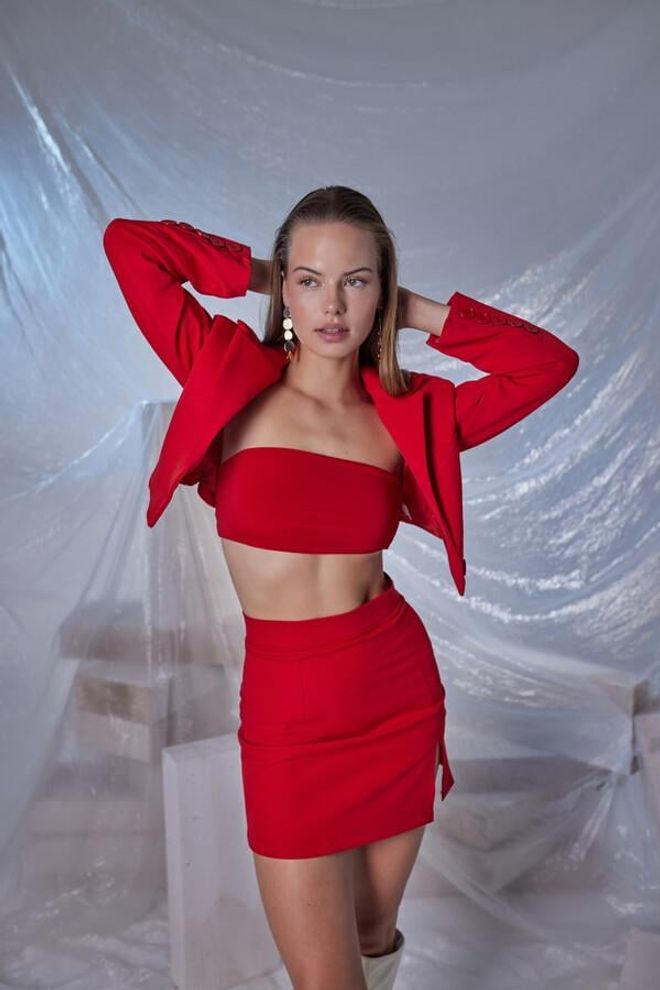 Holly Lolly Panky Skirt Red Wholesale Clothing No Fabric