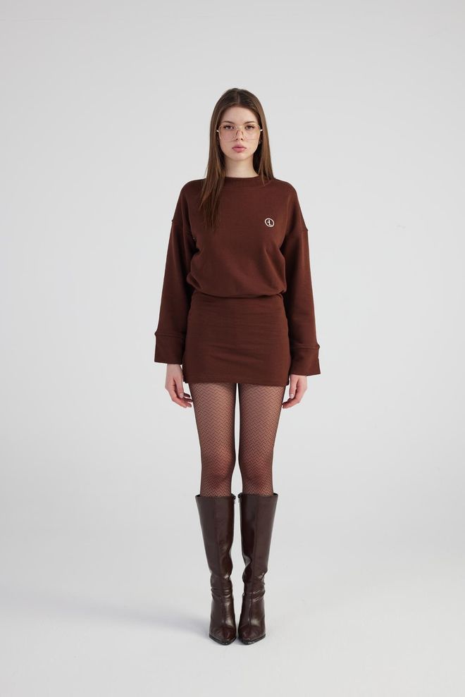 Holly Lolly Claire Dress Brown Didmeninė prekyba drabužiais Kokteilinė