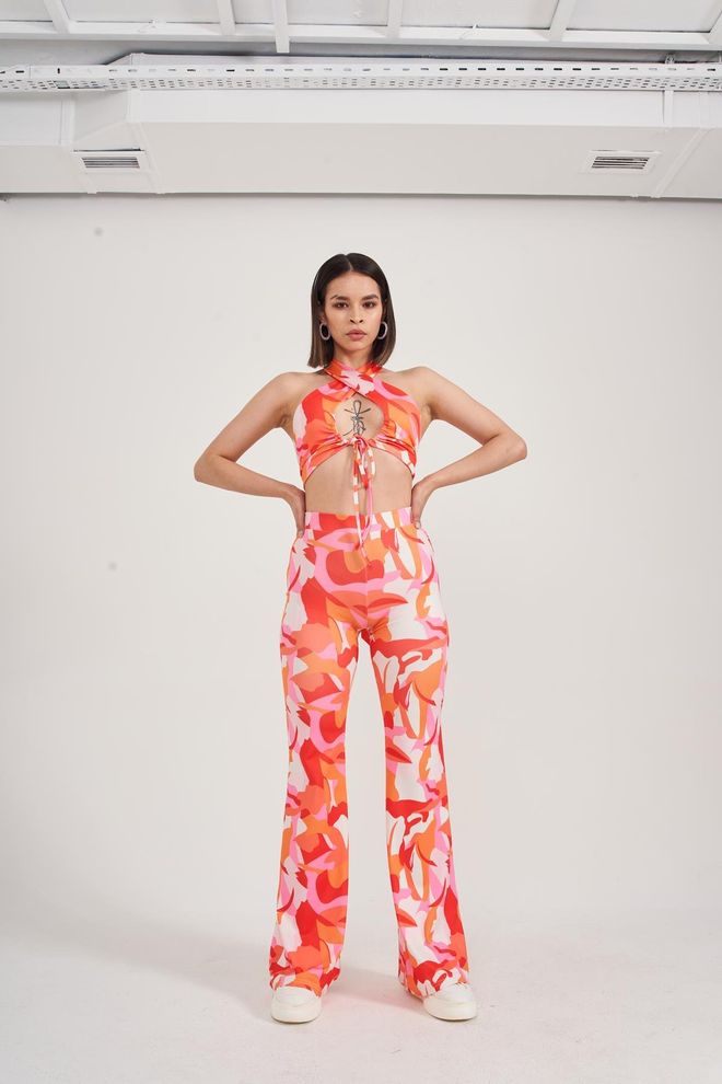 Holly Lolly Pantalon Gonflé Orange Vêtements en gros Décontracté