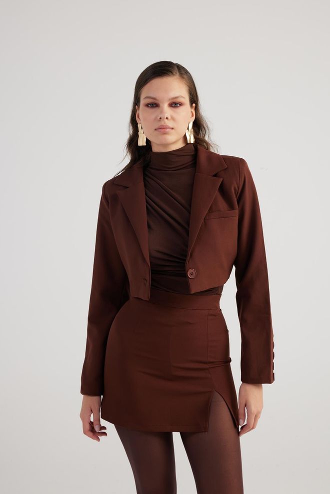 Holly Lolly Panky Skirt Brown Wholesale Clothing No Fabric