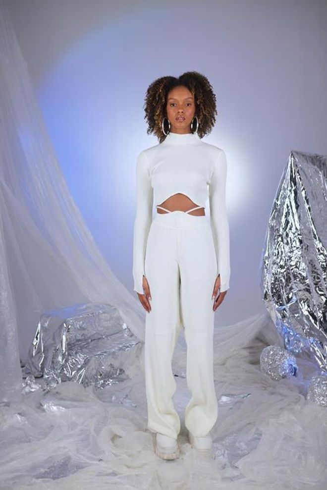 Holly Lolly Feels Trousers Ecru Wholesale Clothing 5