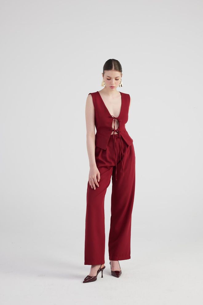 Holly Lolly Pantalon Giselle Bordeaux Vêtements en gros Élégant