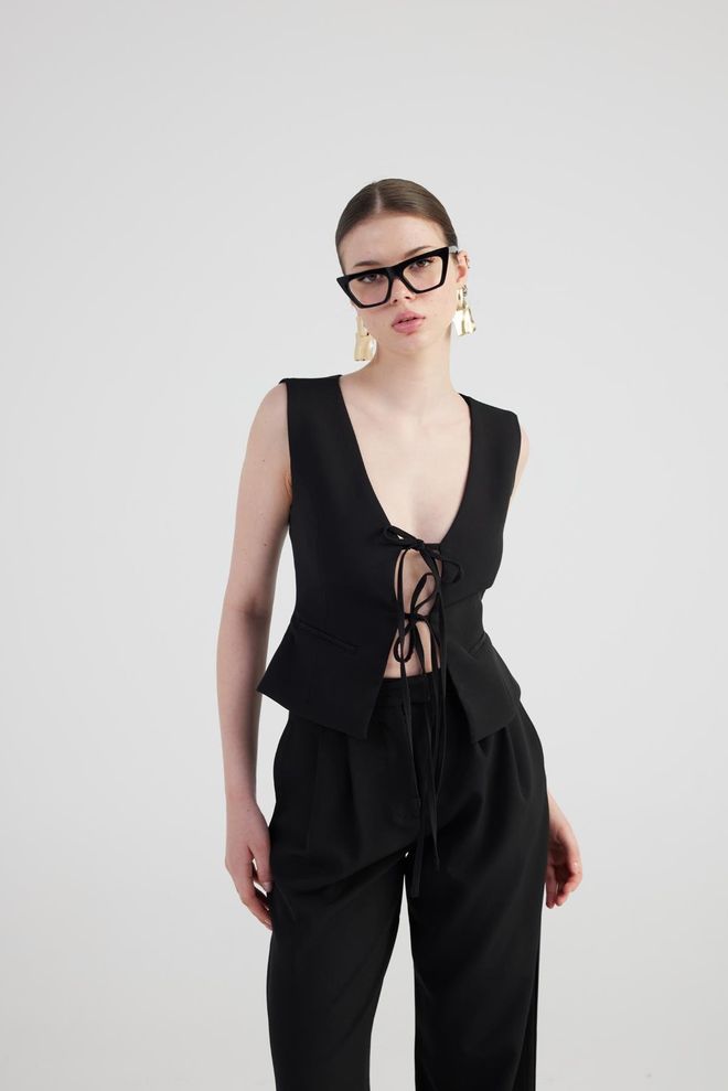 Holly Lolly Gilet Frida Noir Vêtements en gros Élégant