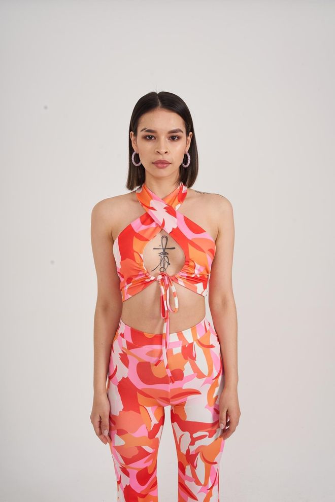 Holly Lolly Puffy Blouse Orange Wholesale Clothing Birthday